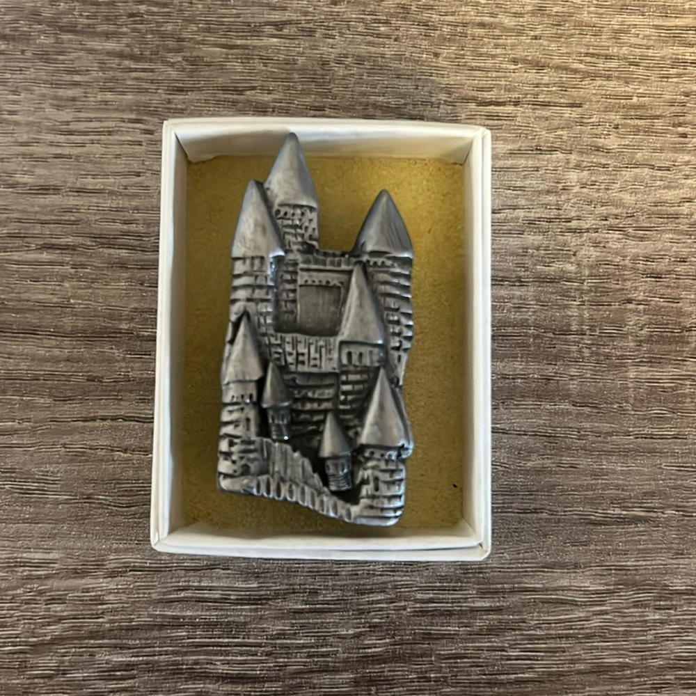 Vintage castle jewelry set - necklace, earrings, pin all in one!